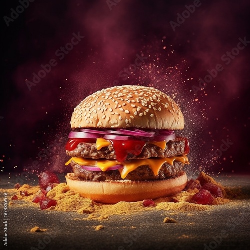 delicious hamburger