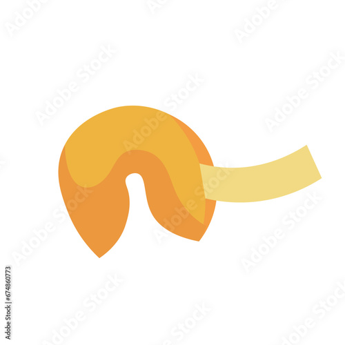 Chinese fortune cookie on white background
