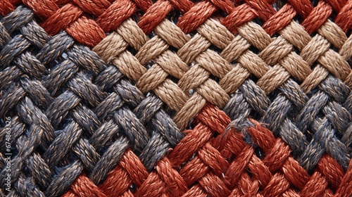 Colorful woven fabric texture - generative ai
