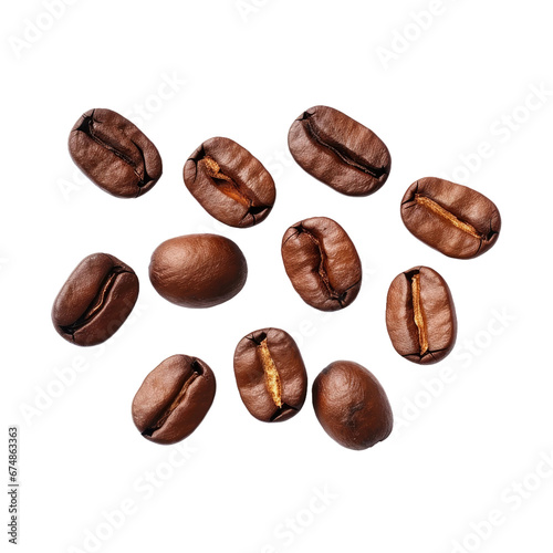 Wallpaper Mural Coffee Beans on Transparent Background Torontodigital.ca