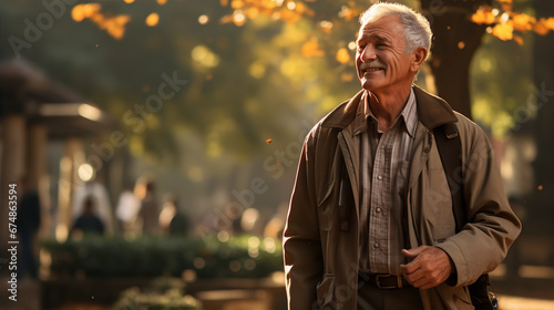 man walking in the park