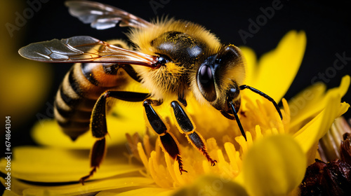 bee foraging on a flower