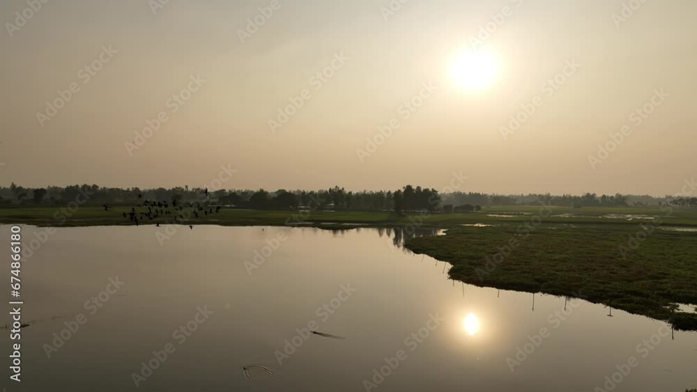 sunrise over the river sunrise over the river