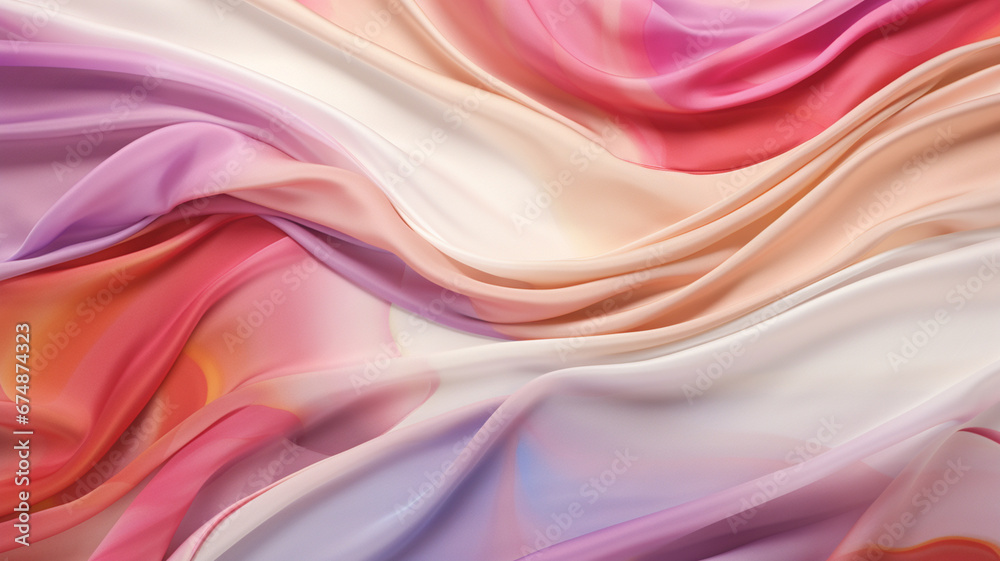 Obraz premium Colored silk drapery fabric background