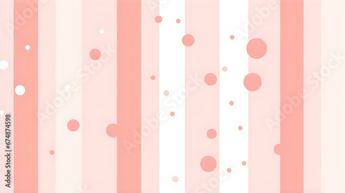 Blush Background of minimalistic Stripes and Dots. Colorful Wallpaper © Florian
