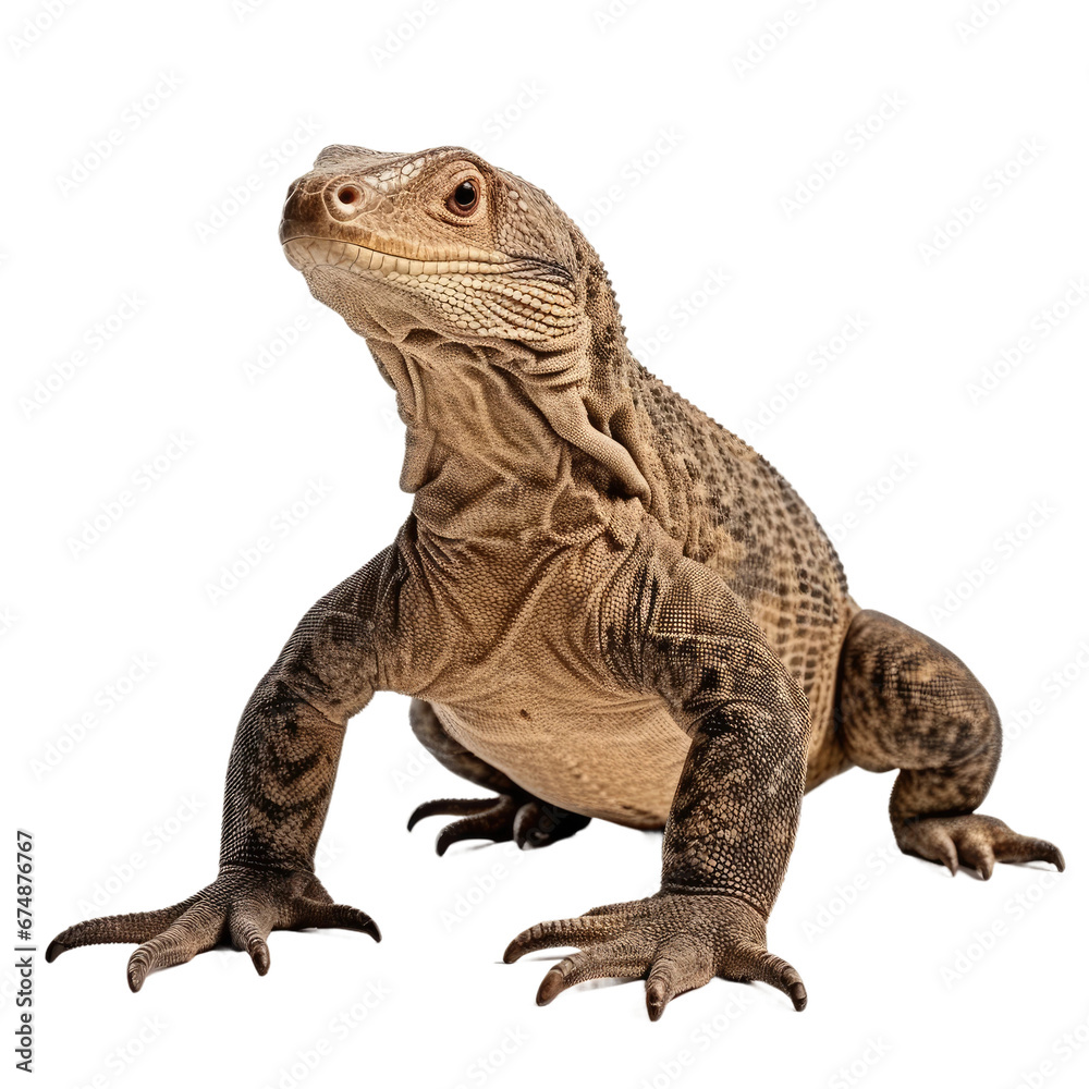Obraz premium Komodo Dragon on Transparent Background