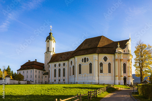 Wieskirche, Wallfahrtskirche zum Gegeißelten Heiland auf der Wies in Steingaden, Bayern, Deutschland photo