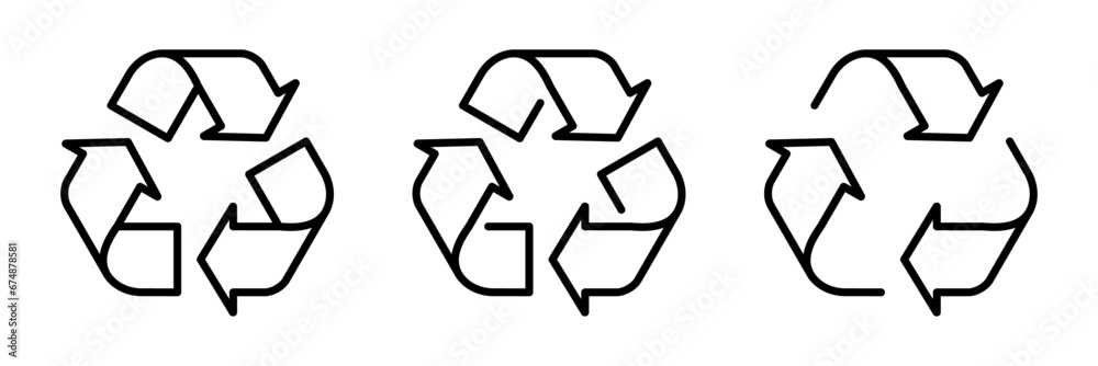 Recycle symbol set