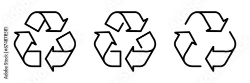 Recycle symbol set