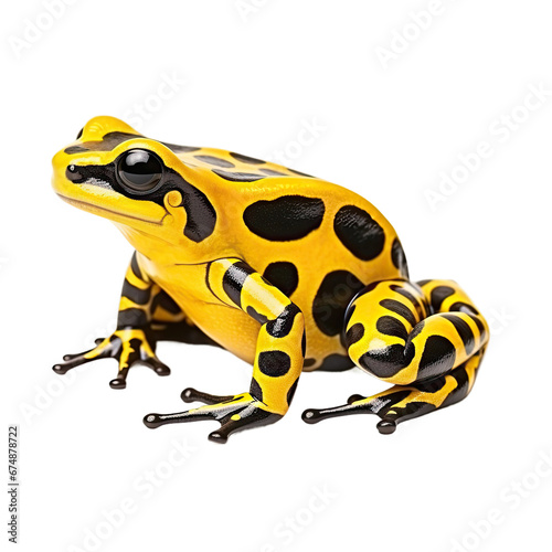 Yellow Poison Dart Frog on Transparent Background