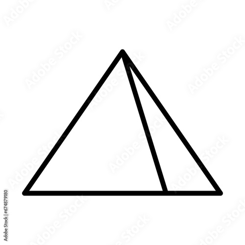 pyramid icon in line style