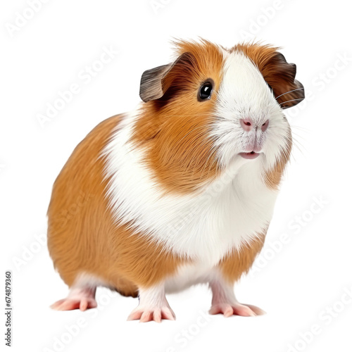 Cutious Guinea Pig, Isolated on Transparent Background