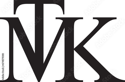 MTK letter modern logo design photo