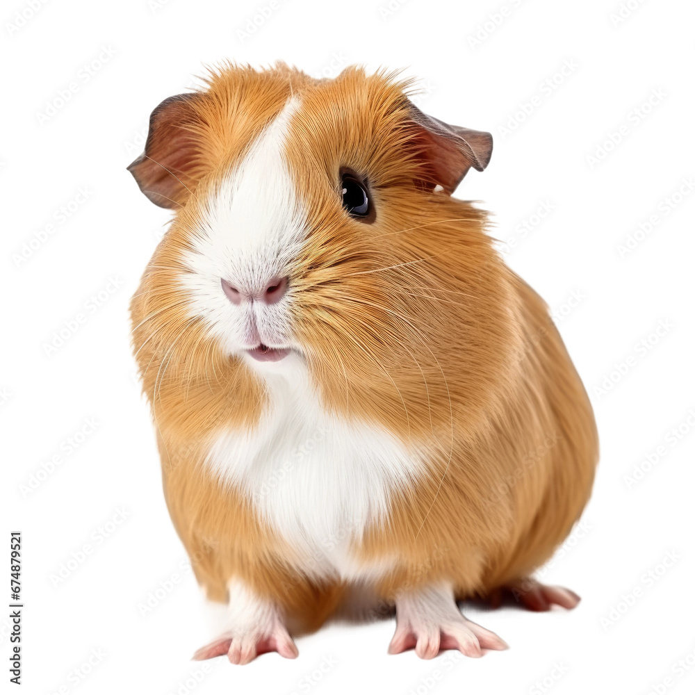 Cute Guinea Pig Rodent Portrait, Isolated on Transparent Background Cute Guinea Pig Rodent Portrait, Isolated on Transparent Background
