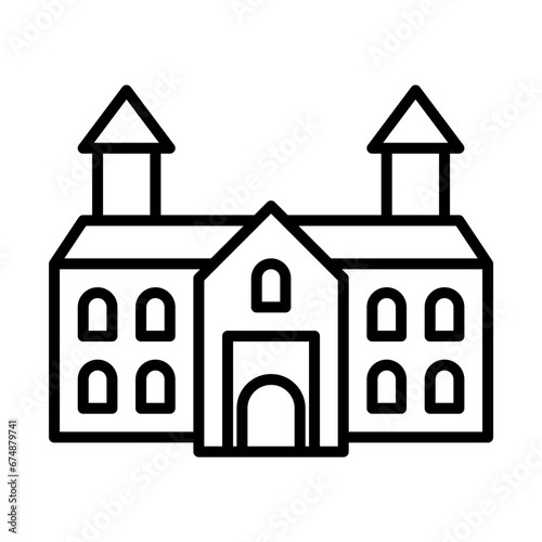 palace bulding icon in line