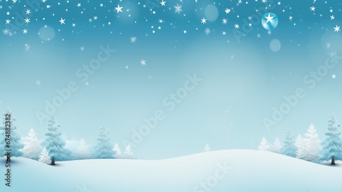 christmas style snowy blue background for text © Nicolas Swimmer