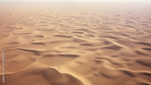 Aerial view of a vast open desert