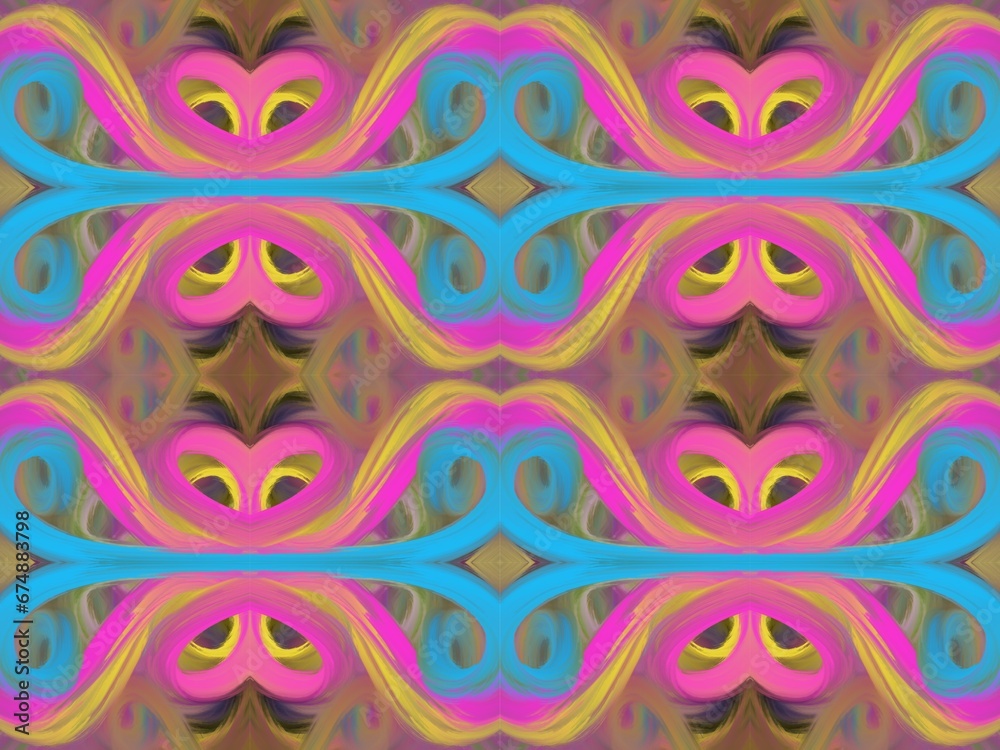 Obraz premium Abstract seamless artistic background print decorative art design wallpaper painting