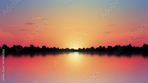 Gradient sky during a vivid pastel sunset