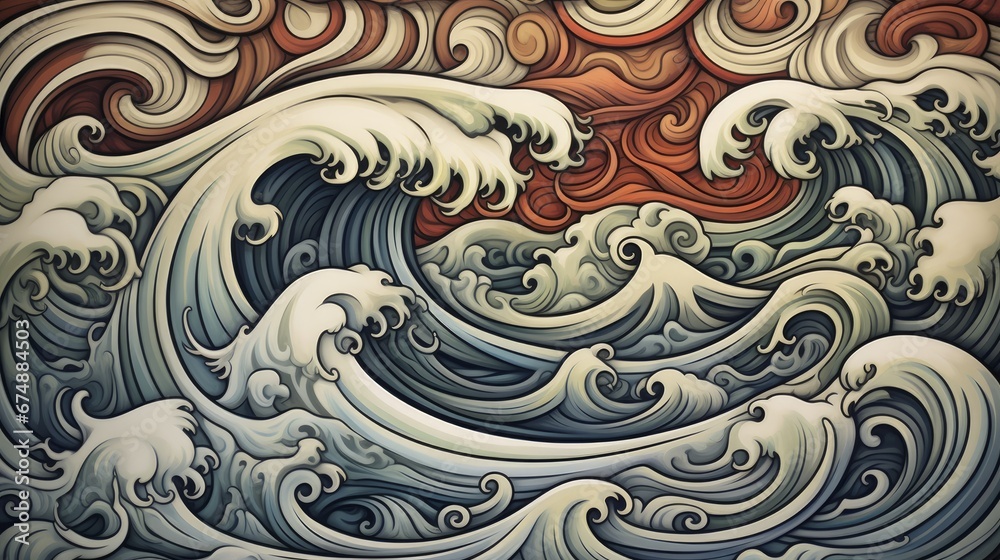 Swirling patterns in a turbulent ocean