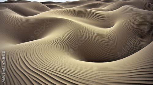 Swirling patterns in the sand dunes of a desert © Gefo