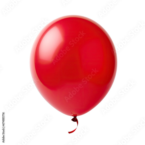inflated red balloon, party supplies