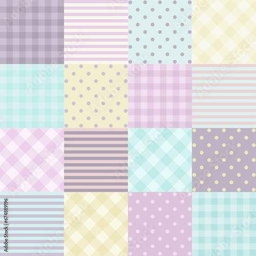 patchwork background with different patterns	