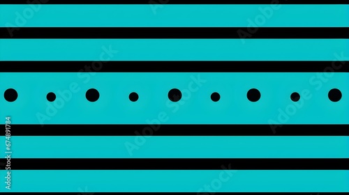 Turquoise Background of minimalistic Stripes and Dots. Colorful Wallpaper