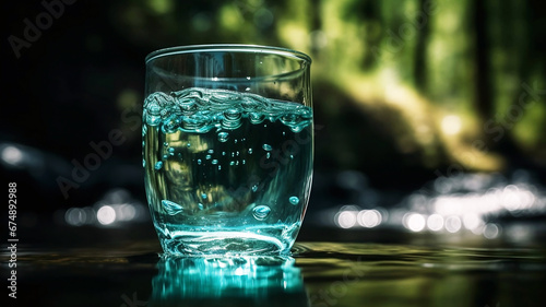 Capture the vibrant essence of a clean filtered water, Generative AI