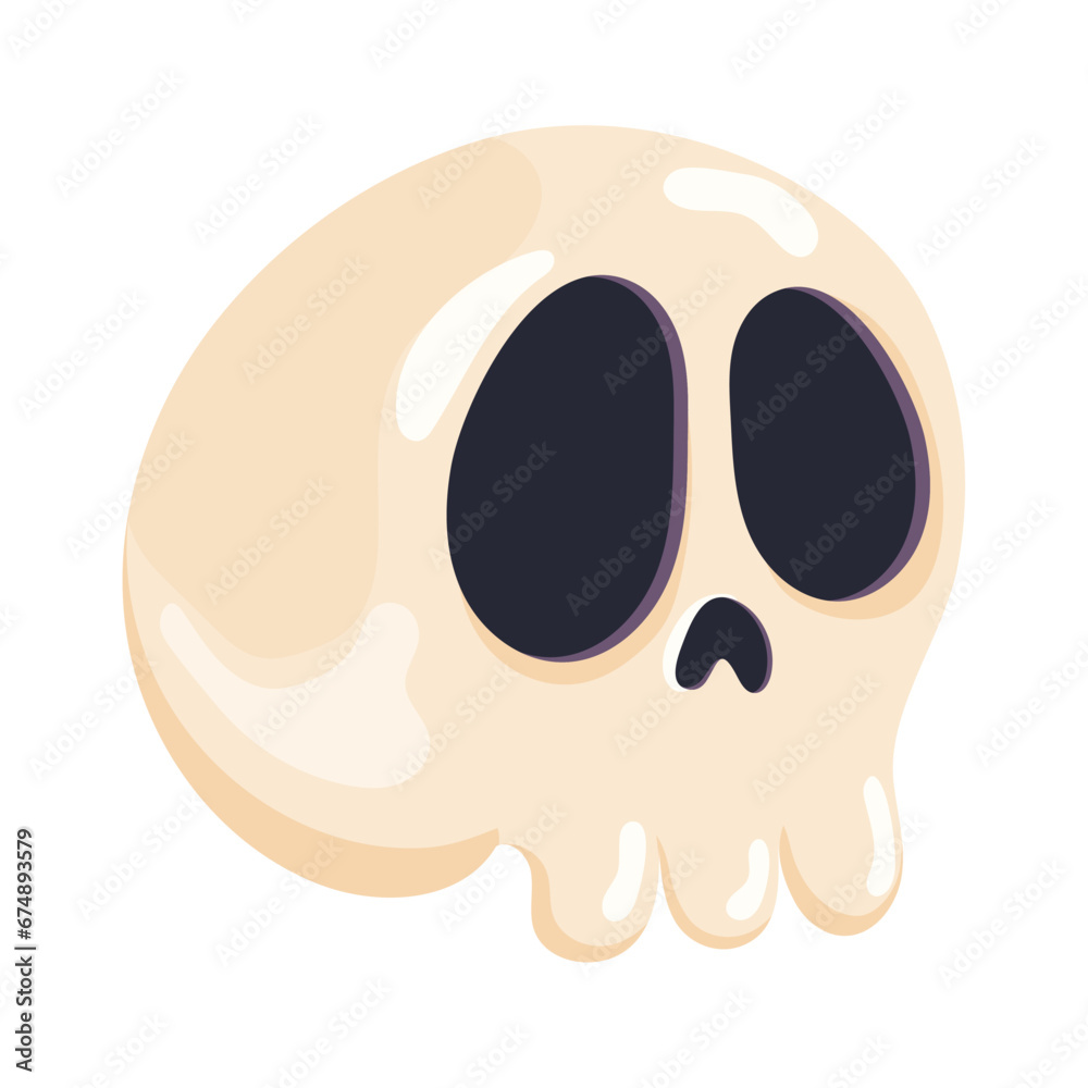 Isolated cute skull icon Cartoon style Vector Isolated cute skull icon Cartoon style Vector