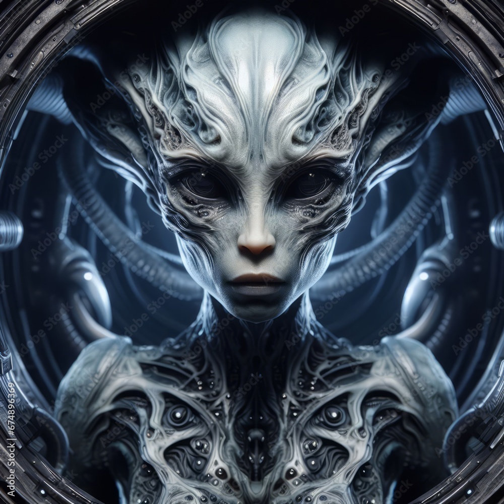 Naklejka premium Alien female