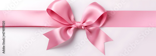 Supporting the Cause: Pink Satin Bow for Cancer Awareness
