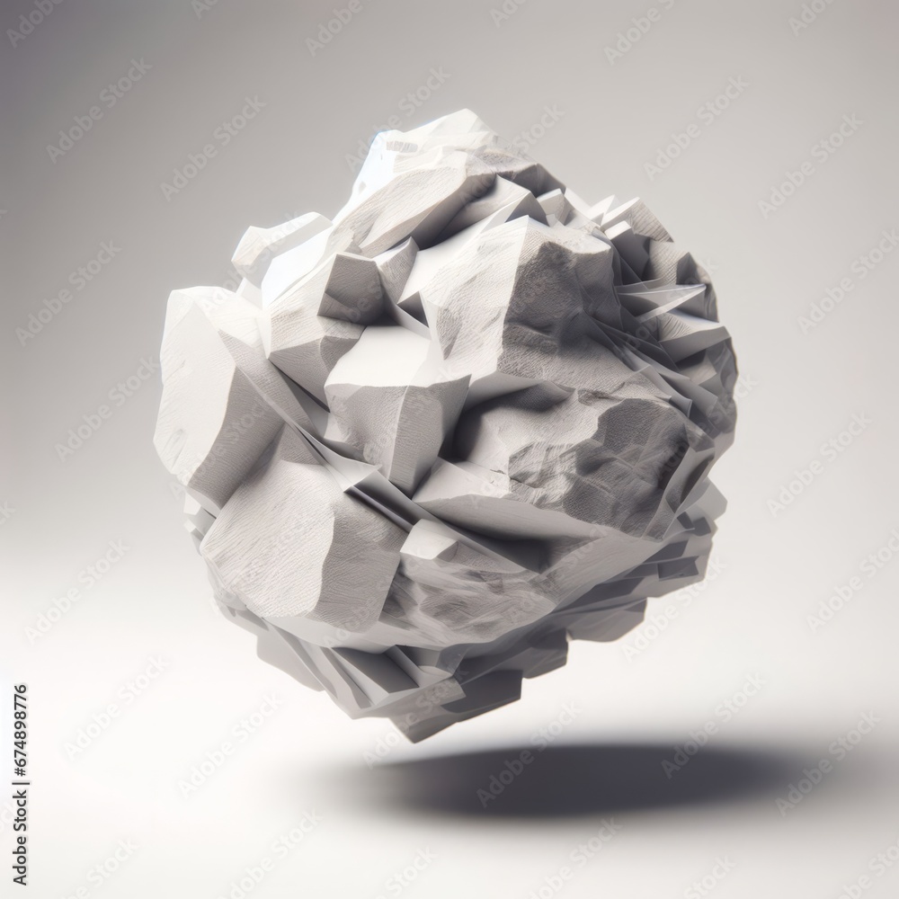 crumpled paper ball