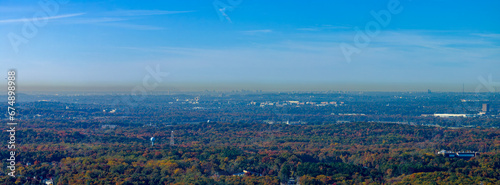 Aerial super telephoto panorama Washington DC USA