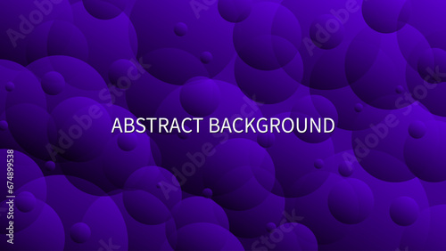 Dark purple abstract background with gradient bubbles