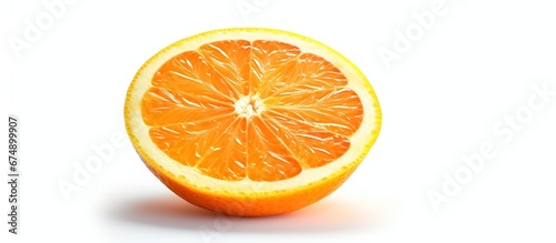 realistic set of fresh orange fruit round slices isolated on white background.vector illustration design element.