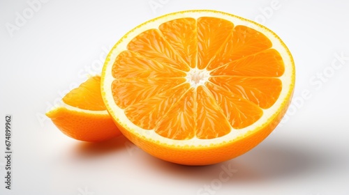 realistic set of fresh orange fruit round slices isolated on white background.vector illustration design element.