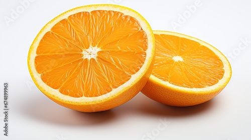 realistic set of fresh orange fruit round slices isolated on white background.vector illustration design element.