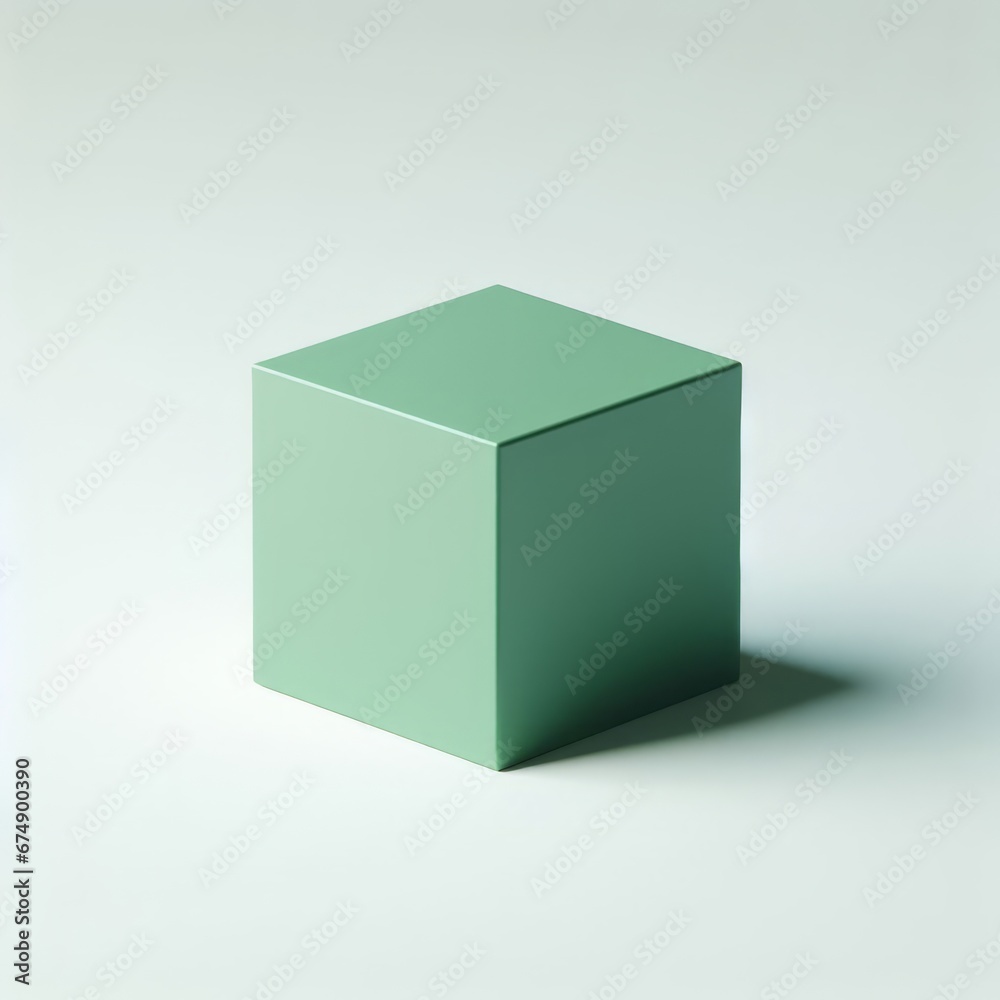 3d render of a green cube 3d render of a green cube