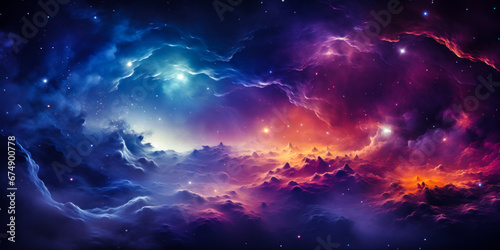 Interstellar Realm  A Tapestry of Stars and Nebulae in Space
