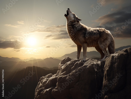 Wolf in the mountains