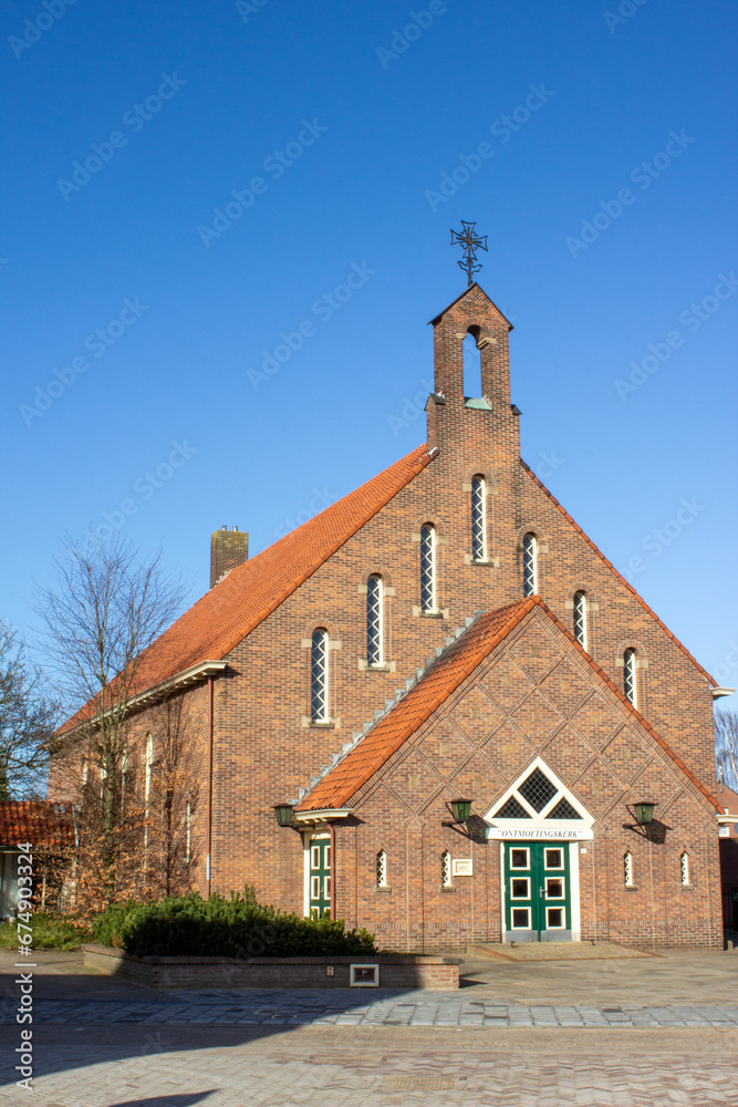 Ontmoetingskerk in Dinxperlo in the province of Gelderland (Guelders) Netherlands (Nederland) Ontmoetingskerk in Dinxperlo in the province of Gelderland (Guelders) Netherlands (Nederland)
