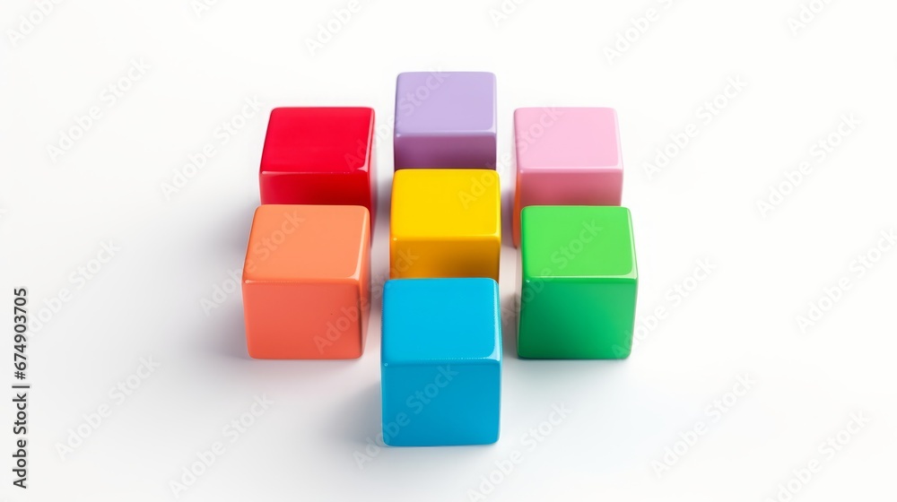 children's toys cubes on a white background. children's toys cubes on a white background.