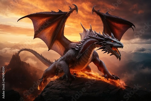 dragon in the sky