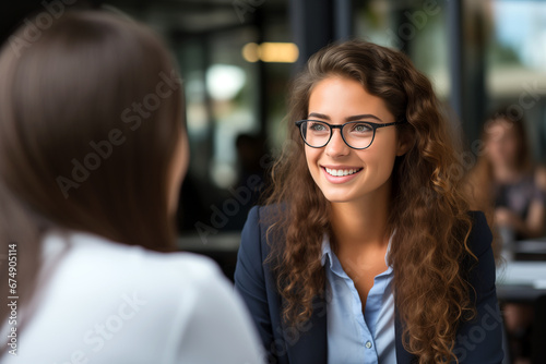 young businesswoman at job interview