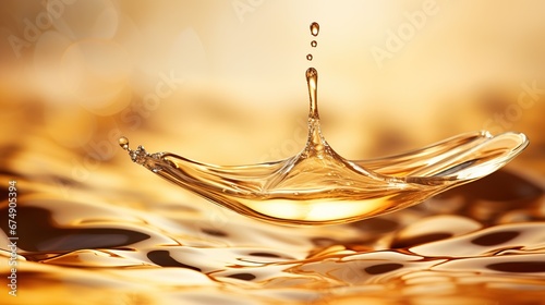 A close-up view of liquid being poured from a bottle. This image can be used to illustrate concepts related to beverages, photo