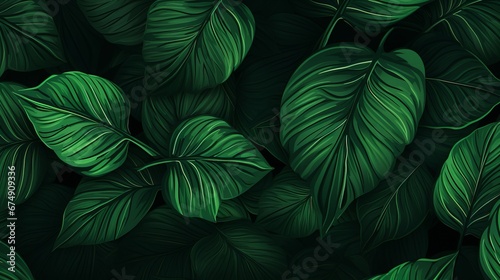 background of green leaves.