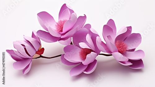 Purple magnolia flower, Magnolia felix isolated on white background, with clipping path © MUCHIB