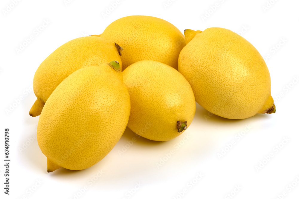 Fresh lemon fruits, isolated on white background. Fresh lemon fruits, isolated on white background.
