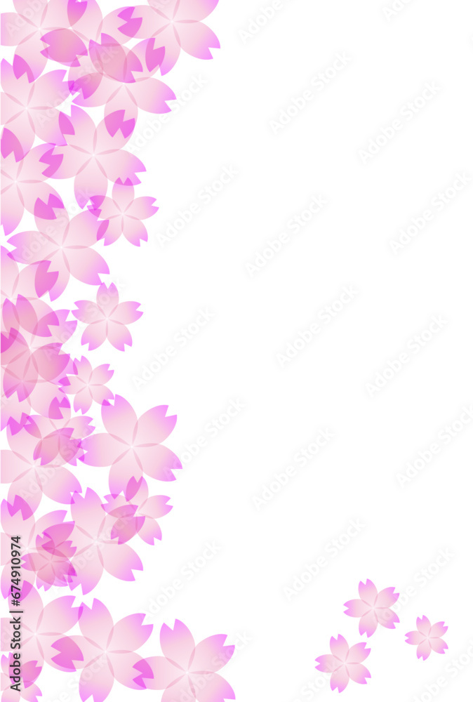 桜の花のポストカード（縦）